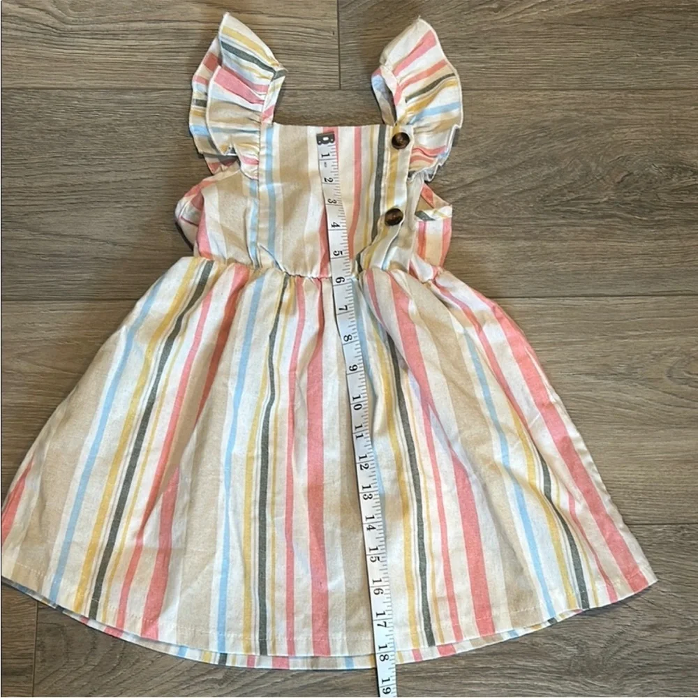 SHEIN Pink and Blue Ruffled Smocked‎ Sundress
